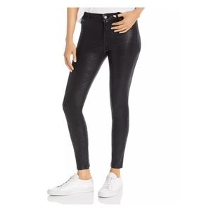PAIGE Verdugo Black Skinny Leather Pants Mid-Rise